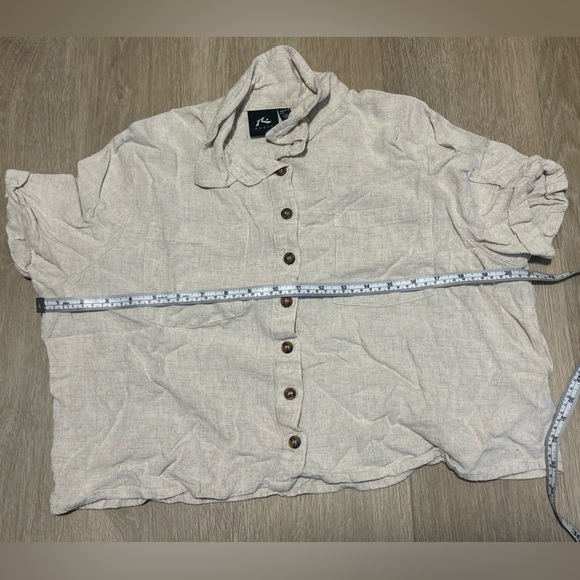 RUSTY linen crop t-shirt - Picture 4 of 4